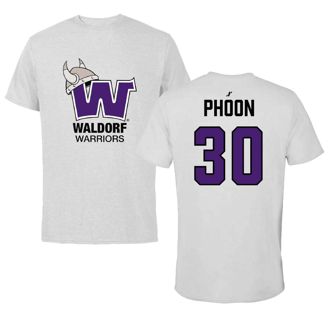 Waldorf University Soccer (M) Light Gray Tee - #30 Dickson Phoon