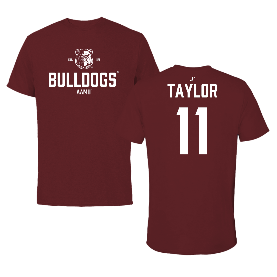 Alabama A&M University Volleyball Maroon General Tee - #11 Tamirea Taylor