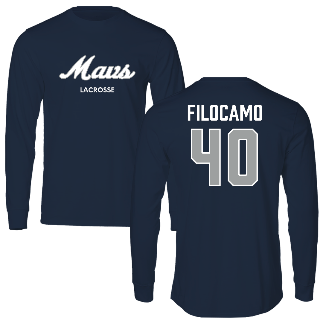 Mercy University Lacrosse (M) Navy Long Sleeve - #40 Nicholas Filocamo