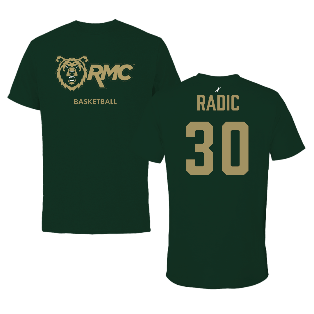 Rocky Mountain College Basketball (M) Forest Green Tee - #30 Stefan Radic