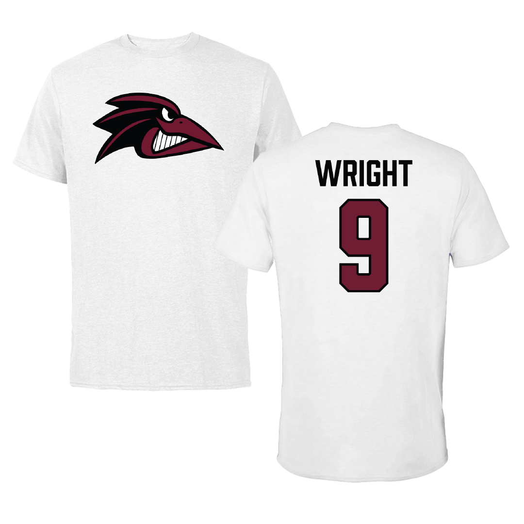 Franklin Pierce University Ice Hockey (W) White Tee - #9 Ashley Wright