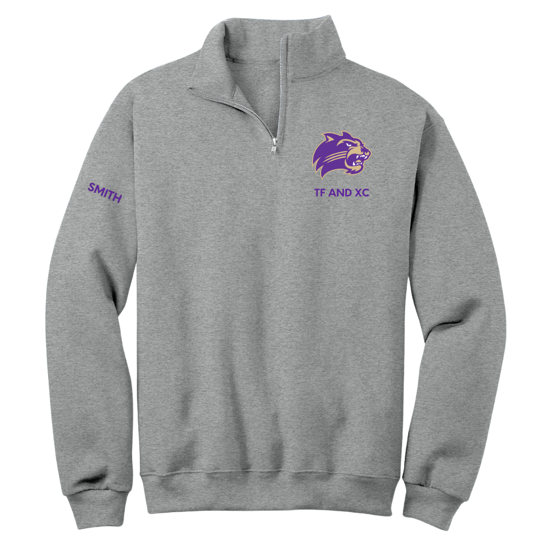 Western Carolina University TF and XC Sport Gray Quarter-Zip - Jasmine Smith