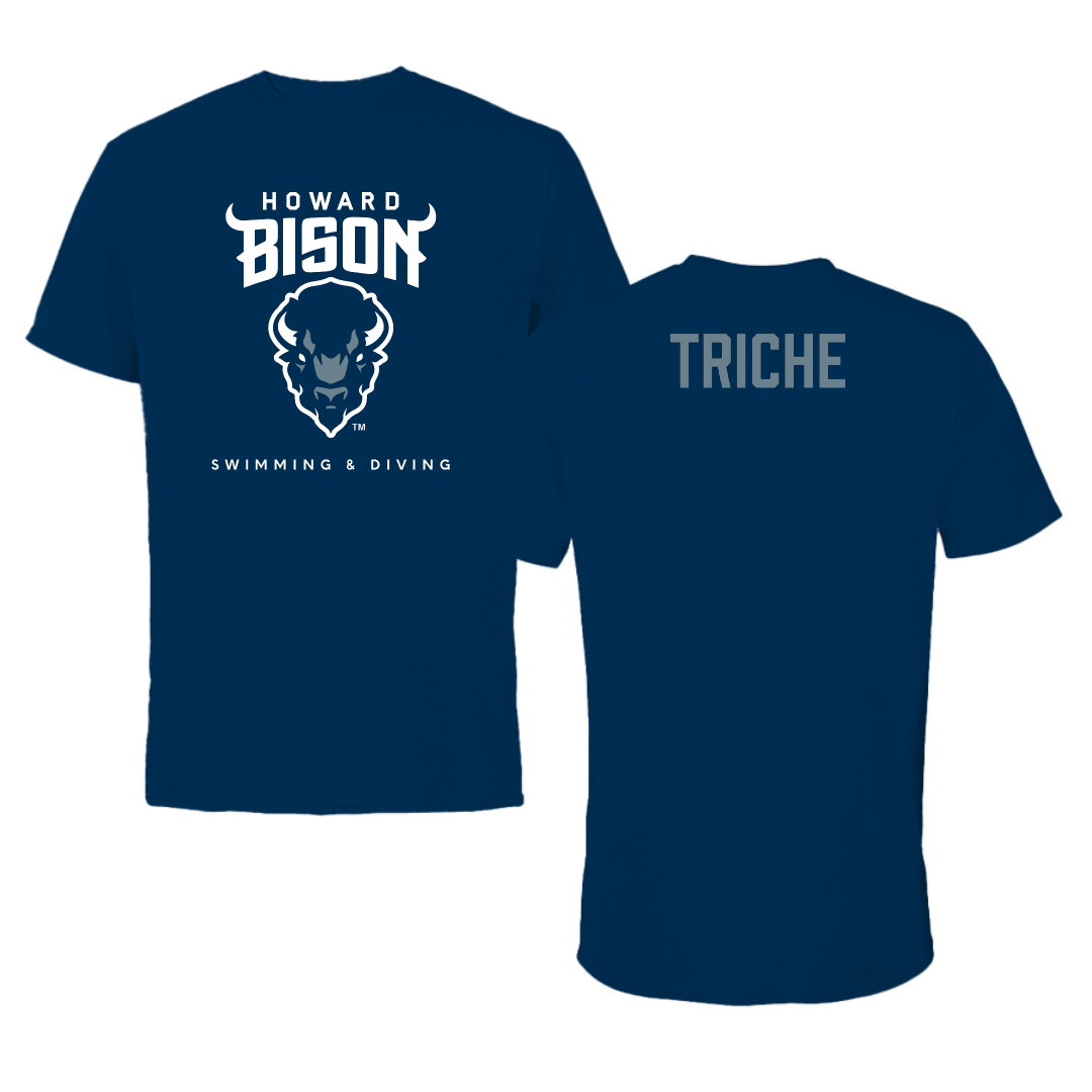 Howard University Swimming & Diving Navy Tee - Ty Triche