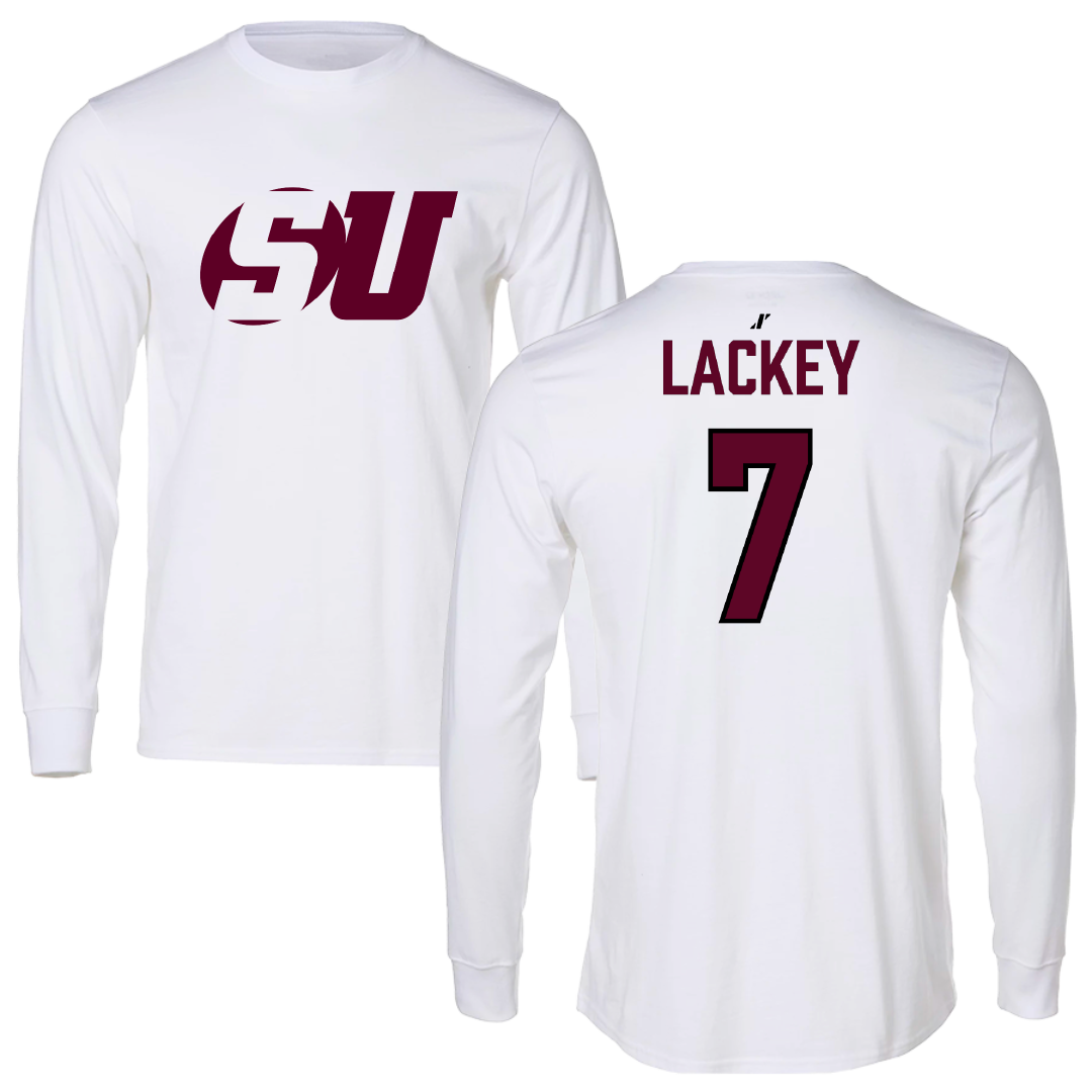 Schreiner University Baseball White Long Sleeve - #7 Kale Lackey