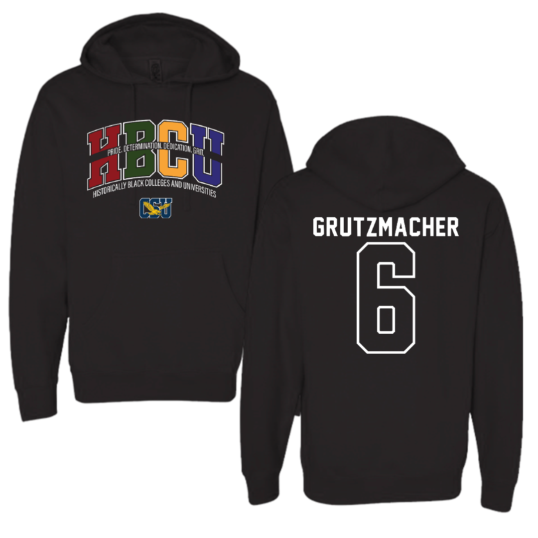 Coppin State University Baseball Black HBCU Hoodie - #6 Gavin Grutzmacher