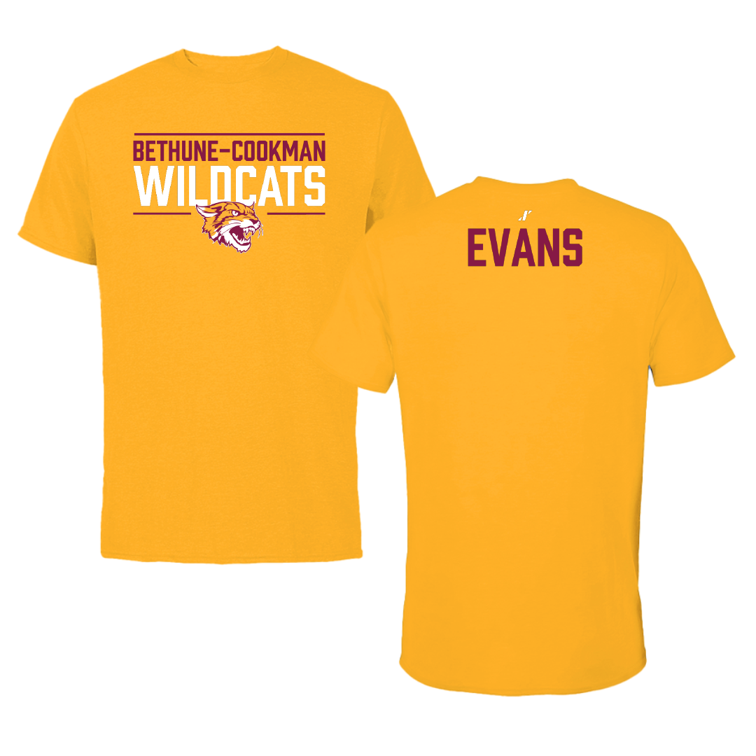 Bethune-Cookman University Football Gold General Performance Tee - Quinton Evans