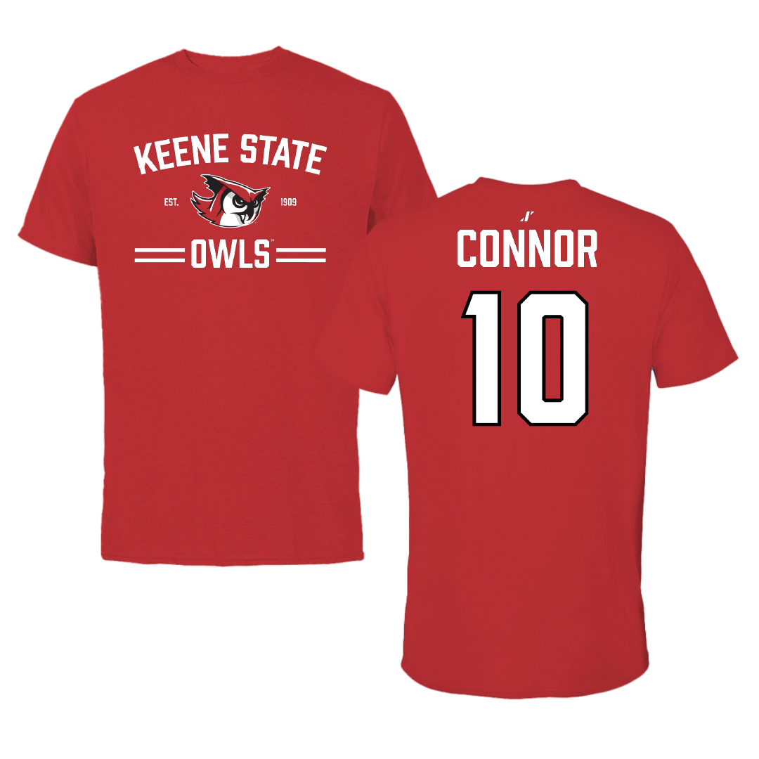 Keene State College Softball Red General Performance Tee - #10 Ashley Connor