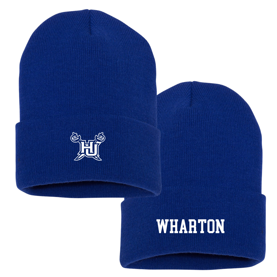 Hampton University Soccer (W) Blue Beanie - #3 Patricia Wharton