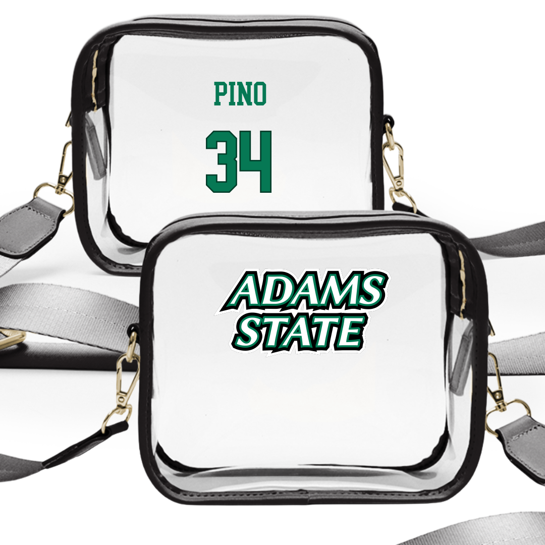 Adams State University Baseball Black Clear Stadium Bag - #34 CJ Pino
