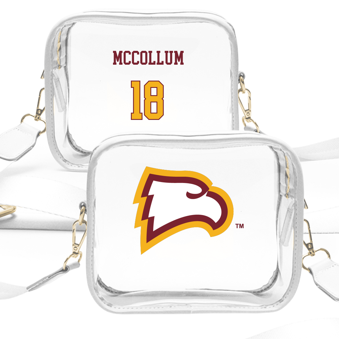 Winthrop University Volleyball (W) White Clear Stadium Bag - #18 Rachel McCollum