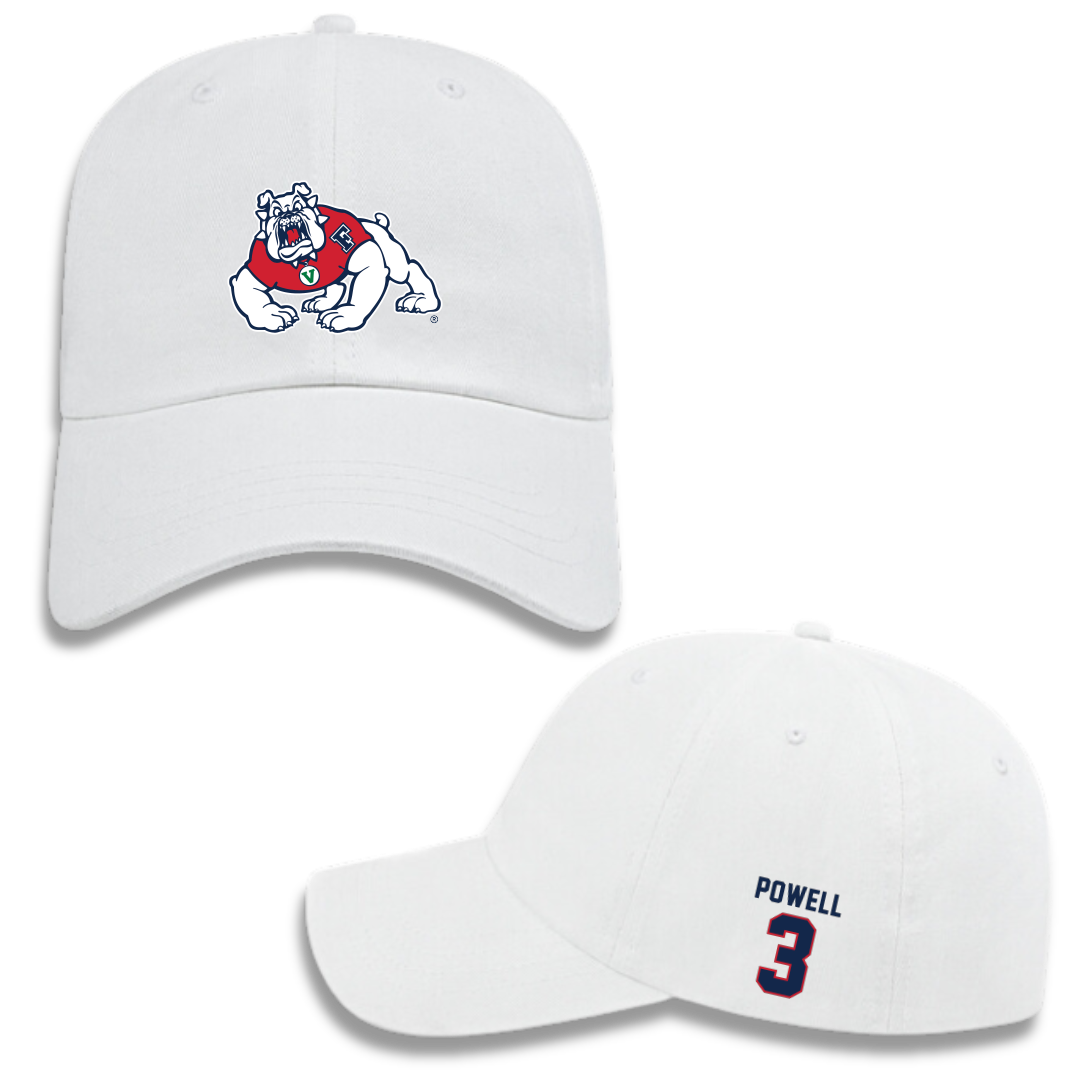 Fresno State University Basketball (W) White Hat - #3 Danae Powell