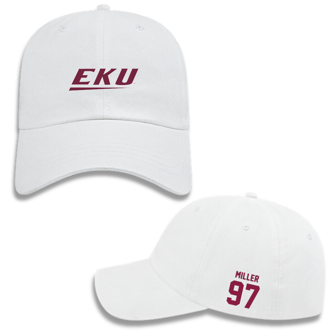 Eastern Kentucky University Football White Hat - #97 Payne Miller
