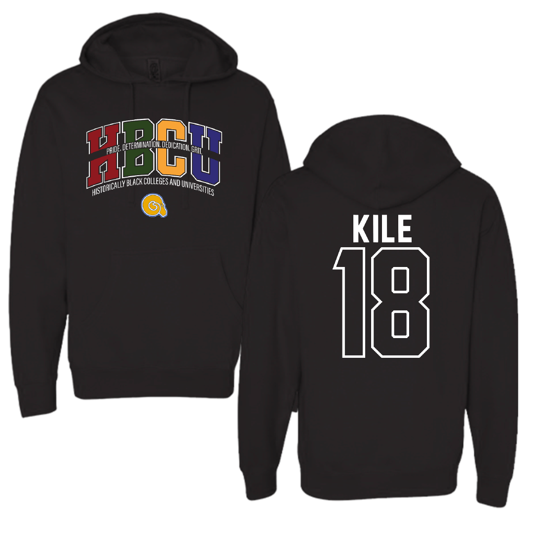 Albany State University Baseball Black HBCU Hoodie - #18 David Kile