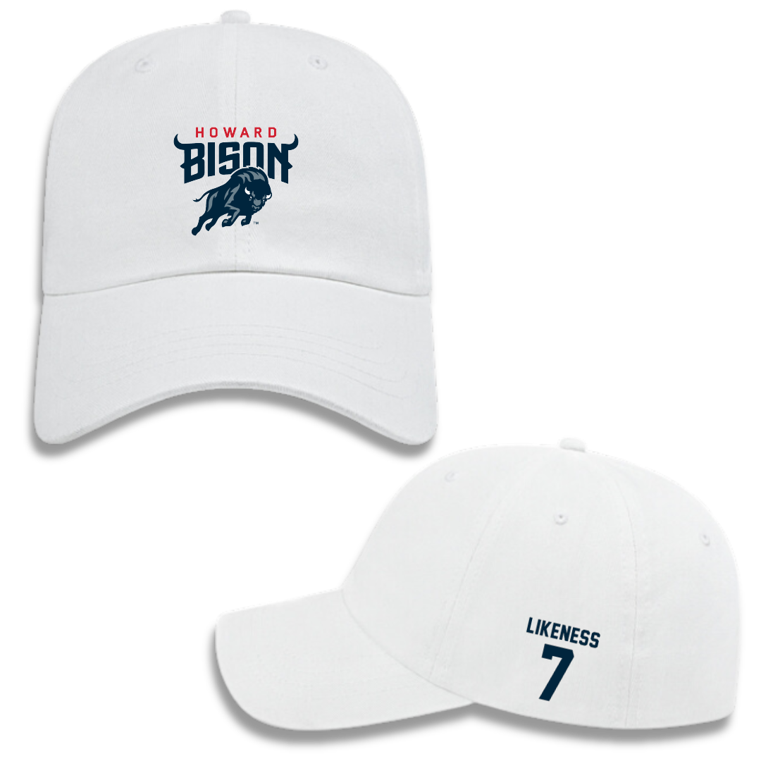 Howard University Softball White Hat - #7 Caydence Likeness