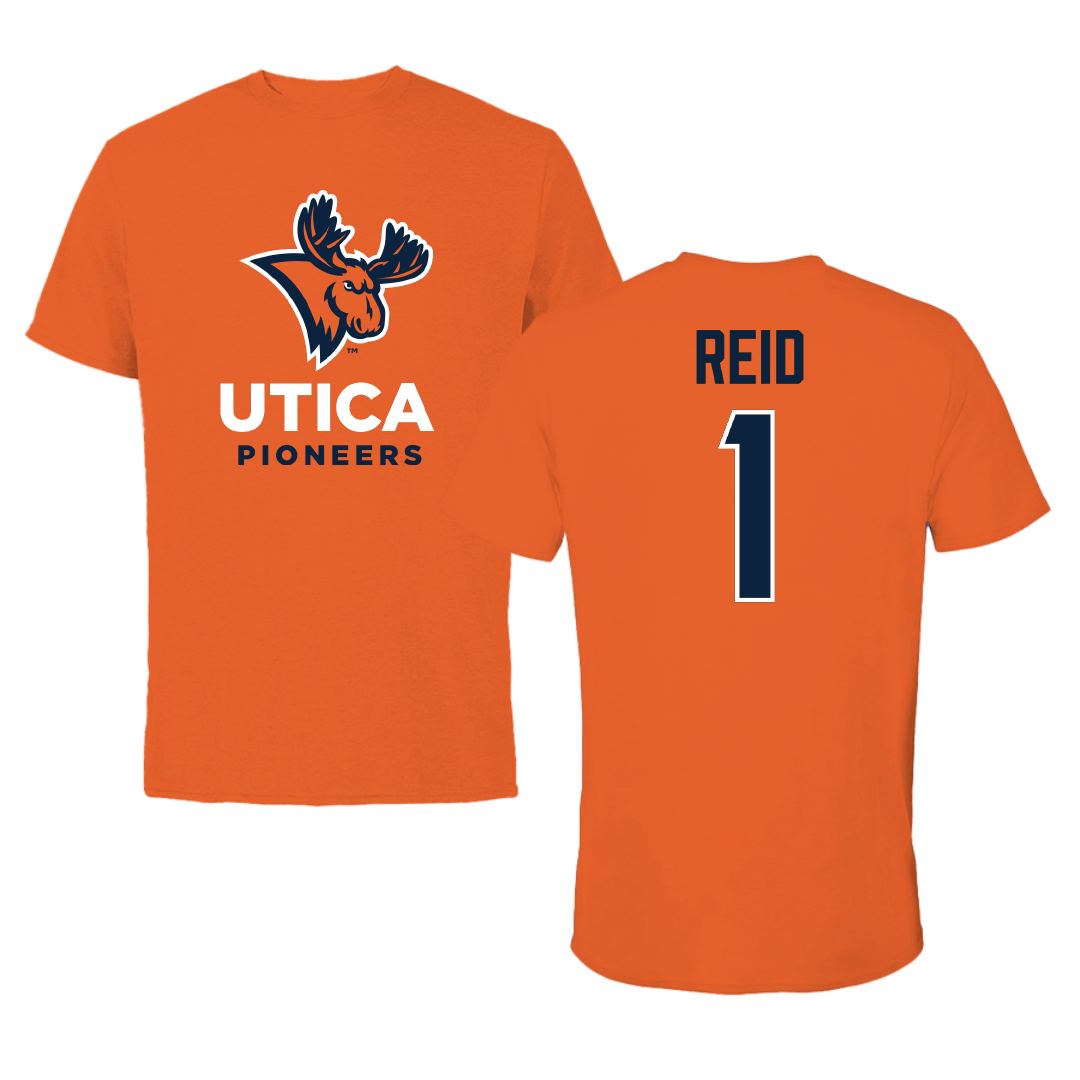 Utica University Lacrosse (M) Orange Performance Tee - #1 Michael Reid