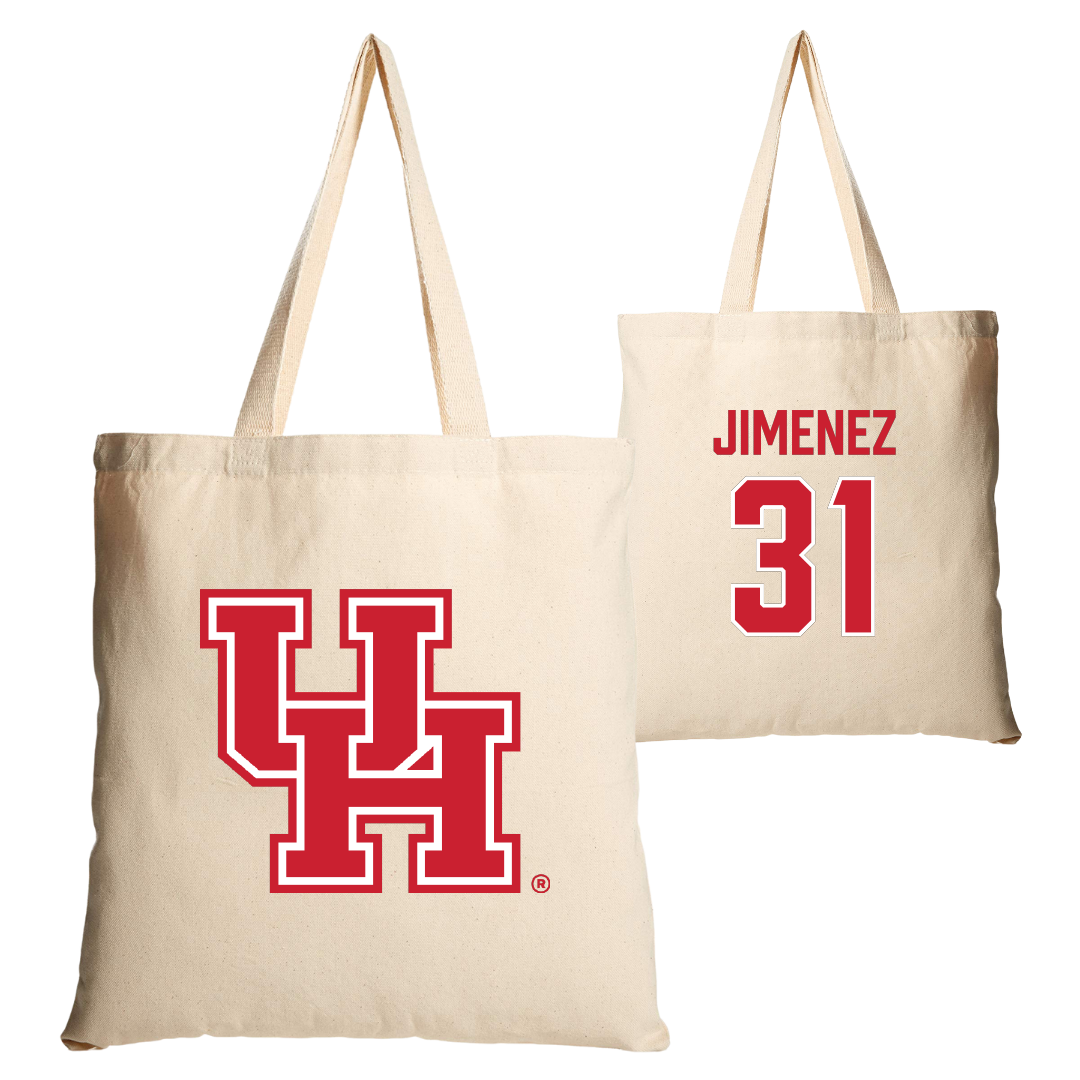 University of Houston Baseball Tan Canvas Tote Bag - #31 Kenneth Jimenez