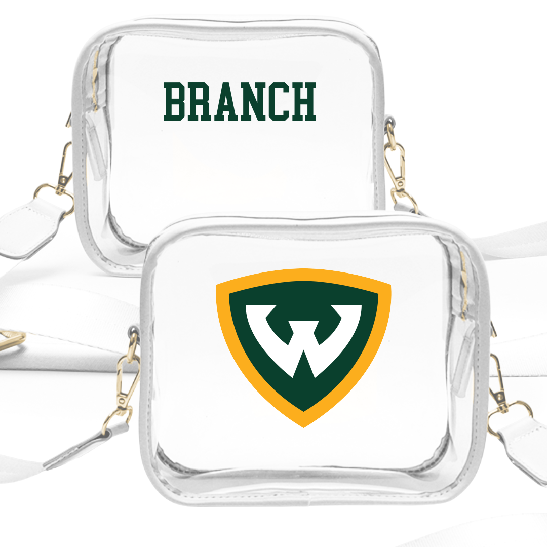 Wayne State University (Michigan) Cheer White Clear Stadium Bag - Bella Branch