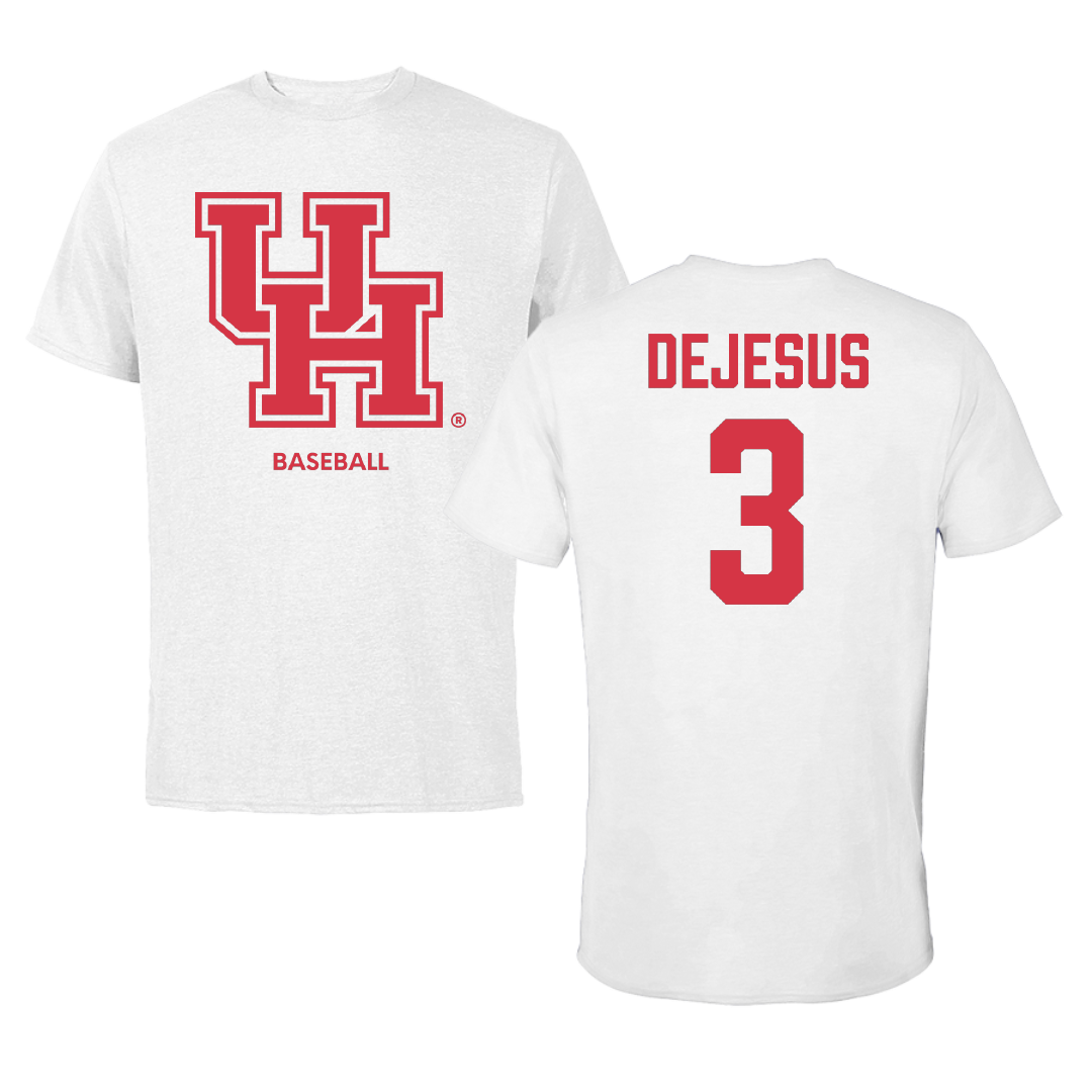 University of Houston Baseball White Tee - #3 Coby DeJesus
