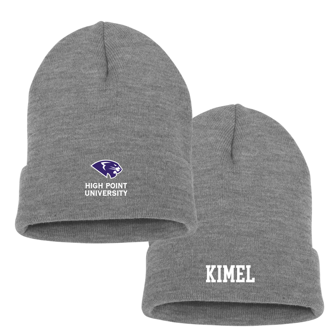 High Point University Baseball Sport Gray Beanie - #22 Mac Kimel