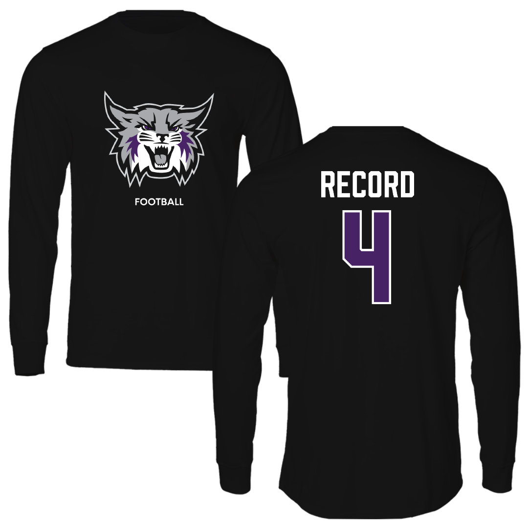 Weber State University Football Black Long Sleeve - #4 Jayleen Record