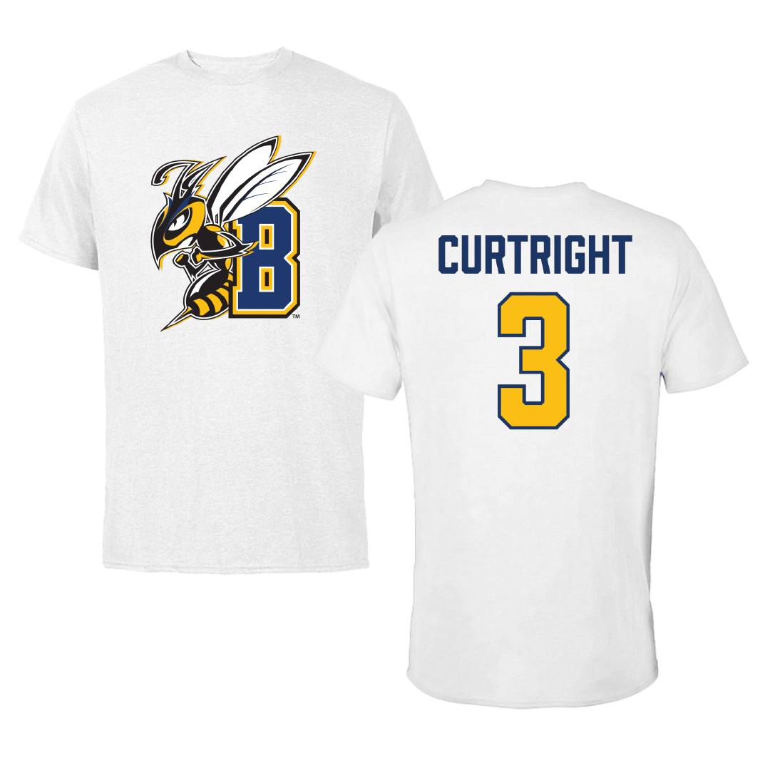 Montana State University Billings Soccer White Tee - #3 Ava Curtright