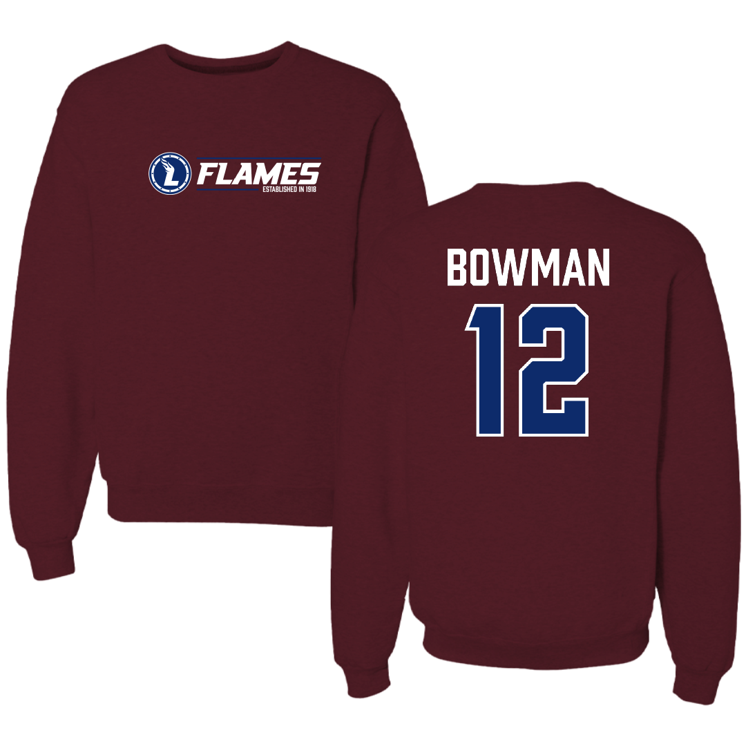 Lee University Basketball Maroon General Crewneck - #12 Brent Bowman