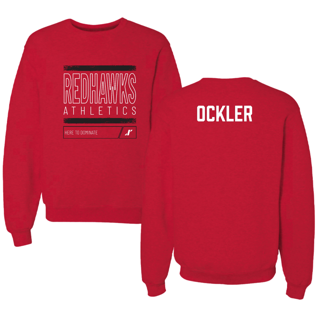 Southeast Missouri State University Gymnastics Red Dominate Crewneck - Lindsay Ockler