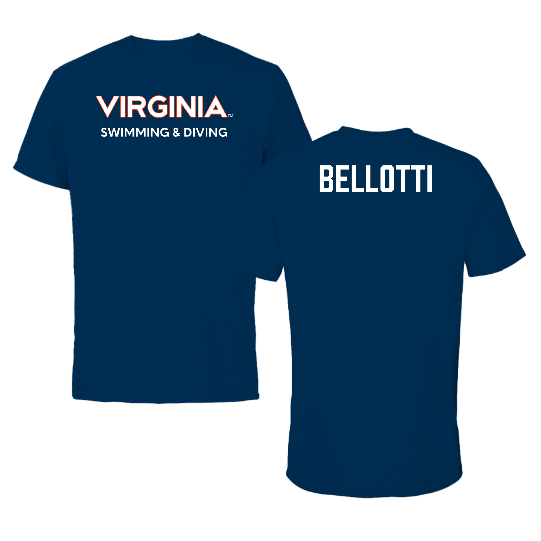 University of Virginia Swimming & Diving Navy Tee - Hayden Bellotti