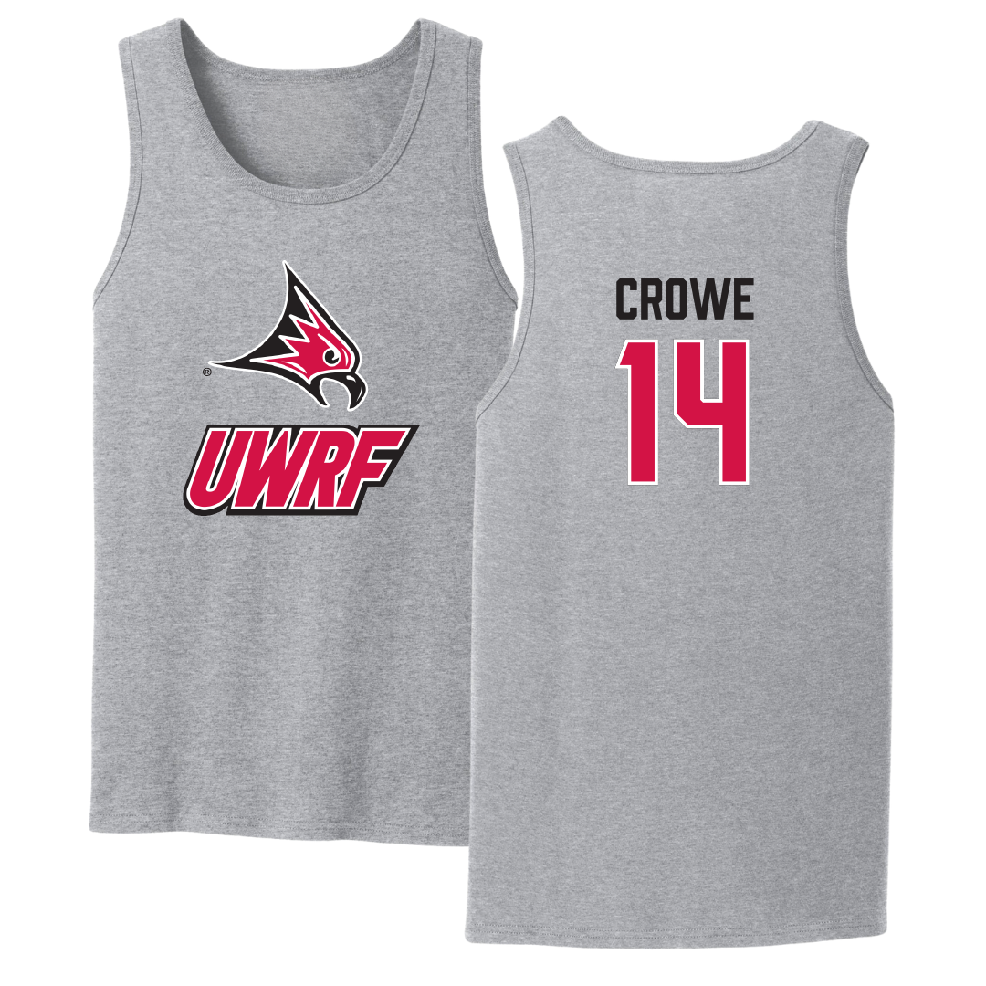 University of Wisconsin-River Falls Softball Sport Gray Tank Top - #14 Emily Crowe
