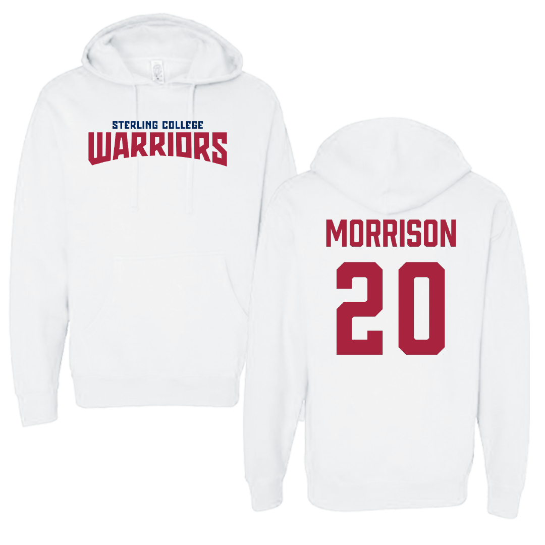Sterling College Baseball White Classic Hoodie - #20 Julian Morrison