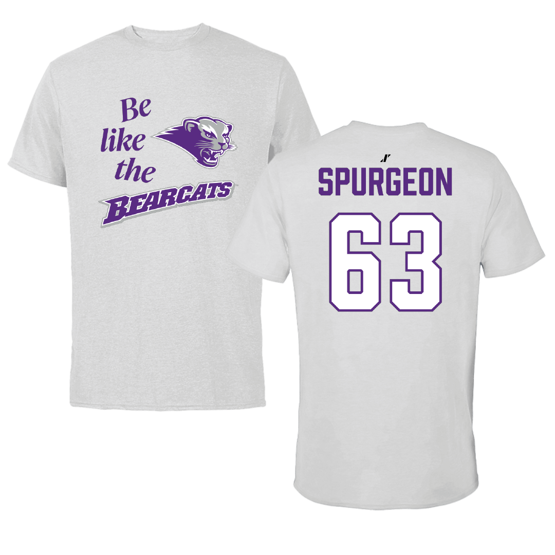 Southwest Baptist University Football Light Gray Be Like Us Performance Tee - #63 Saul Spurgeon
