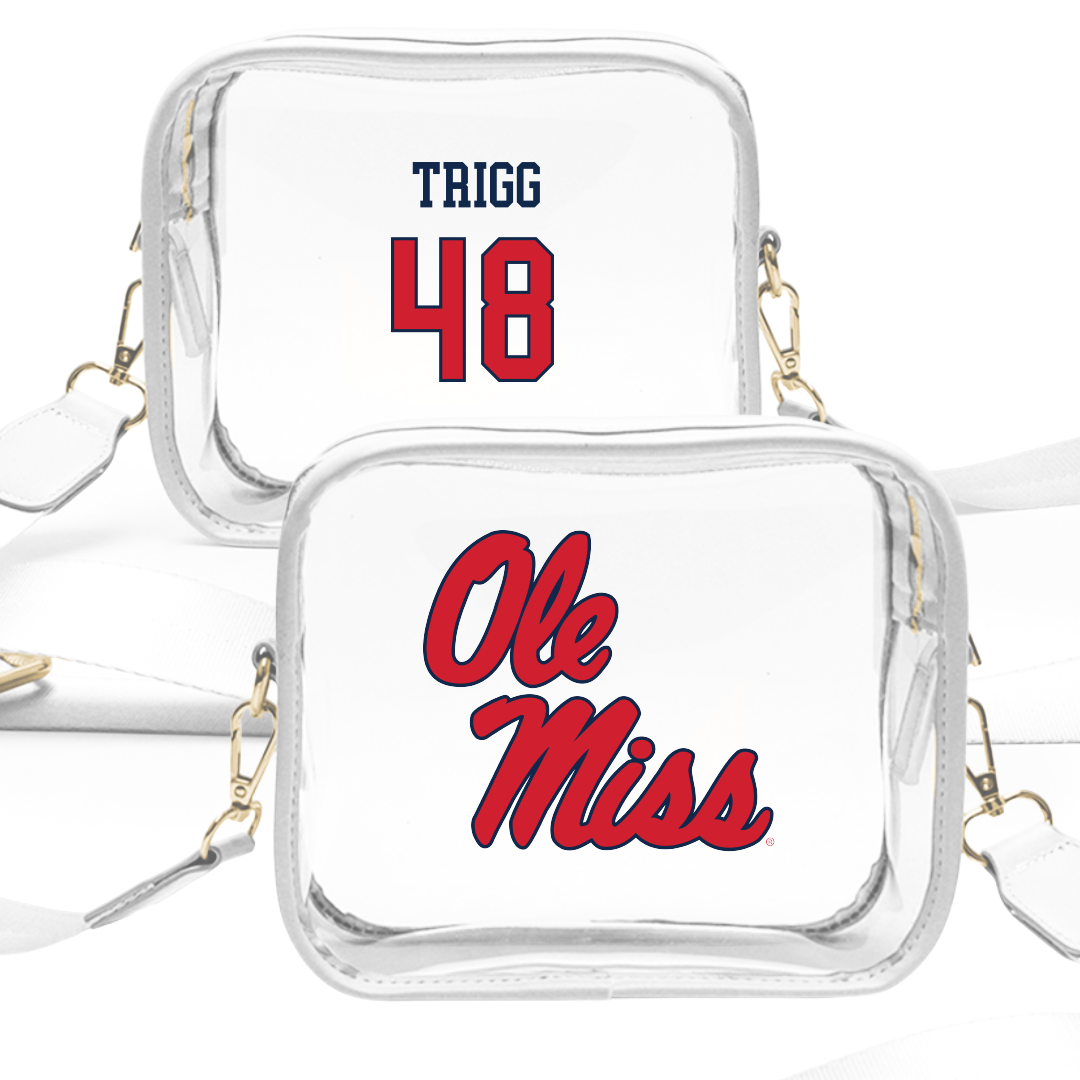 Ole Miss Football White Clear Stadium Bag - #48 Mark Trigg