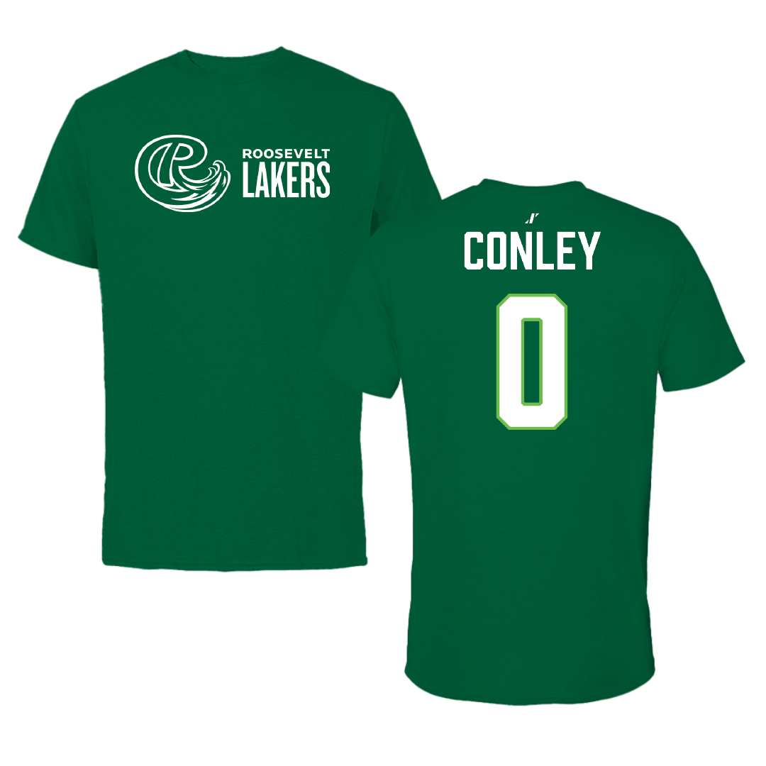 Roosevelt University Football Green Tee - #0 Carlos Conley