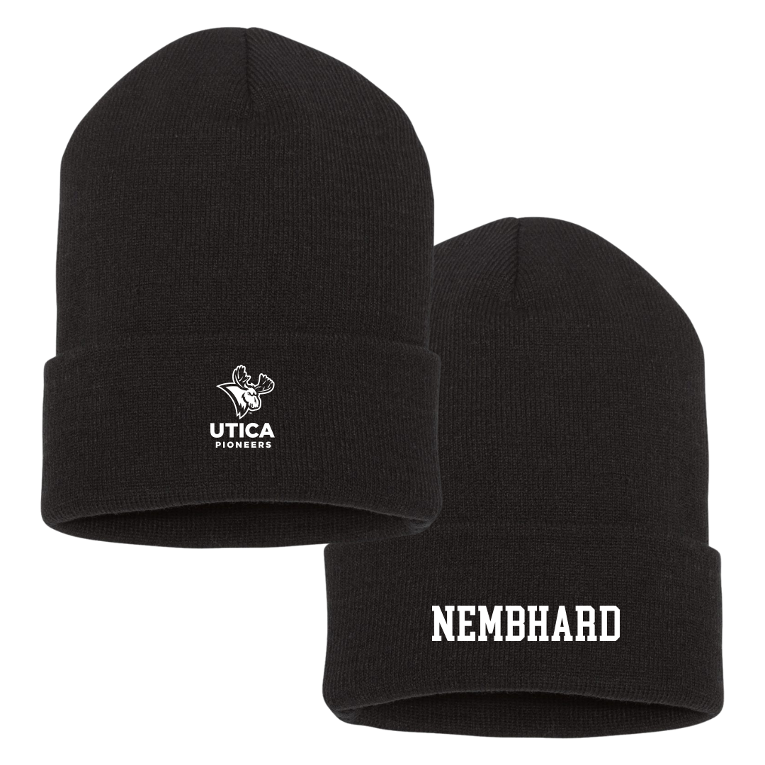 Utica University Football Black Beanie - #88 Jerome Nembhard