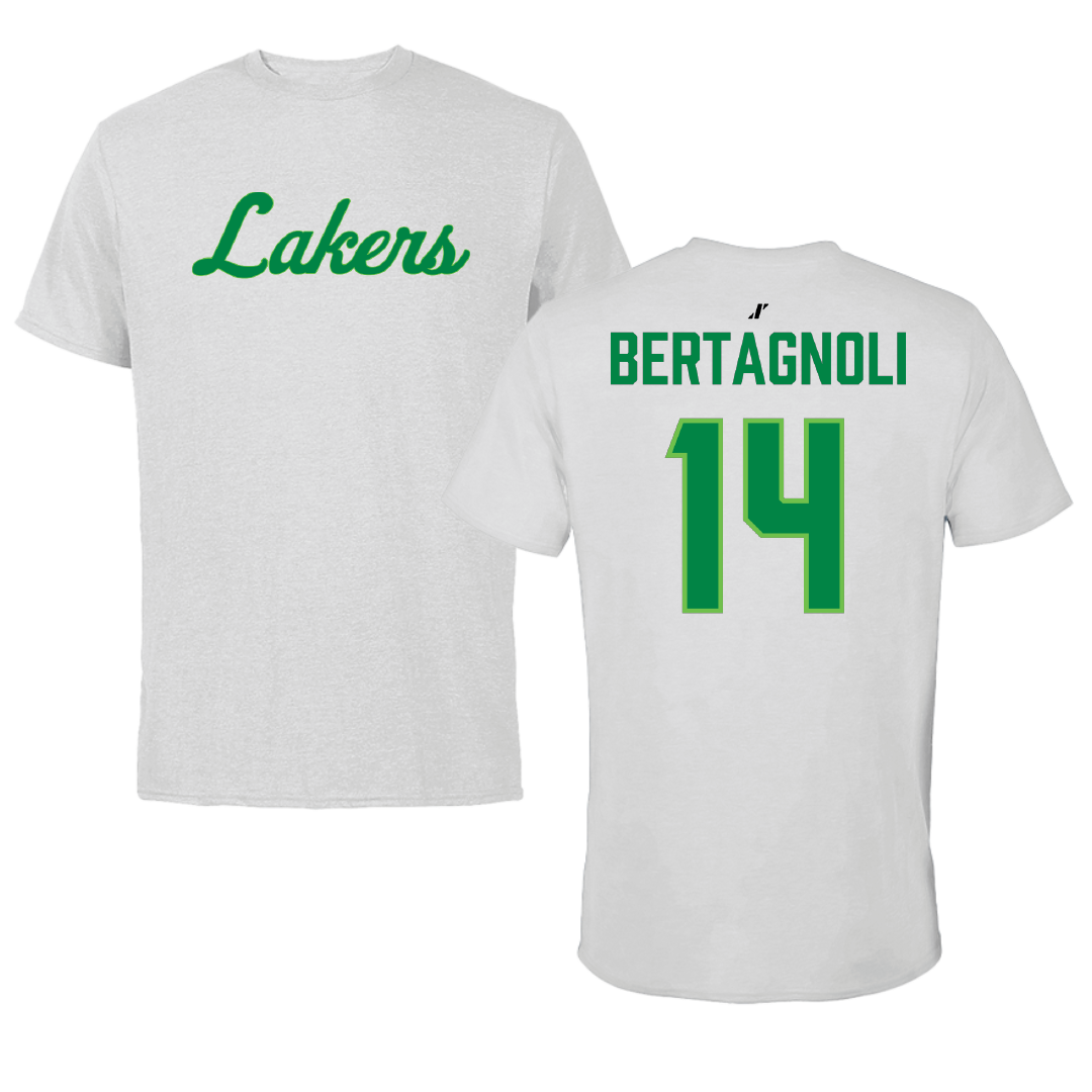 Roosevelt University Volleyball (M) Light Gray Performance Tee - #14 Martino Bertagnoli