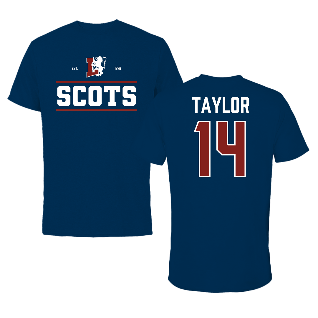 Lyon College Basketball (M) Navy General Performance Tee - #14 Trevon Taylor