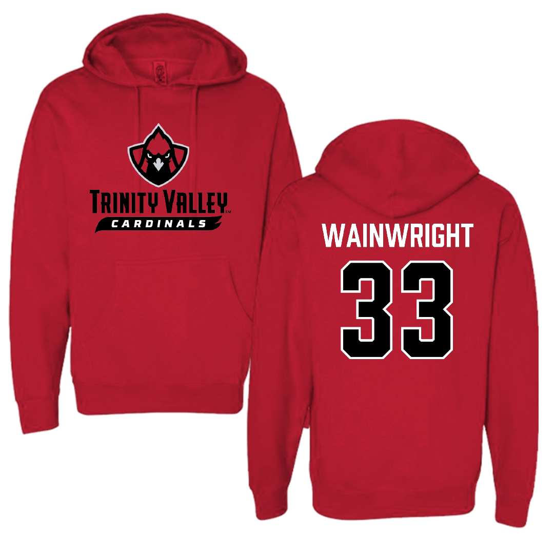 Trinity Valley Community College Softball Red Hoodie - #33 Allie Wainwright