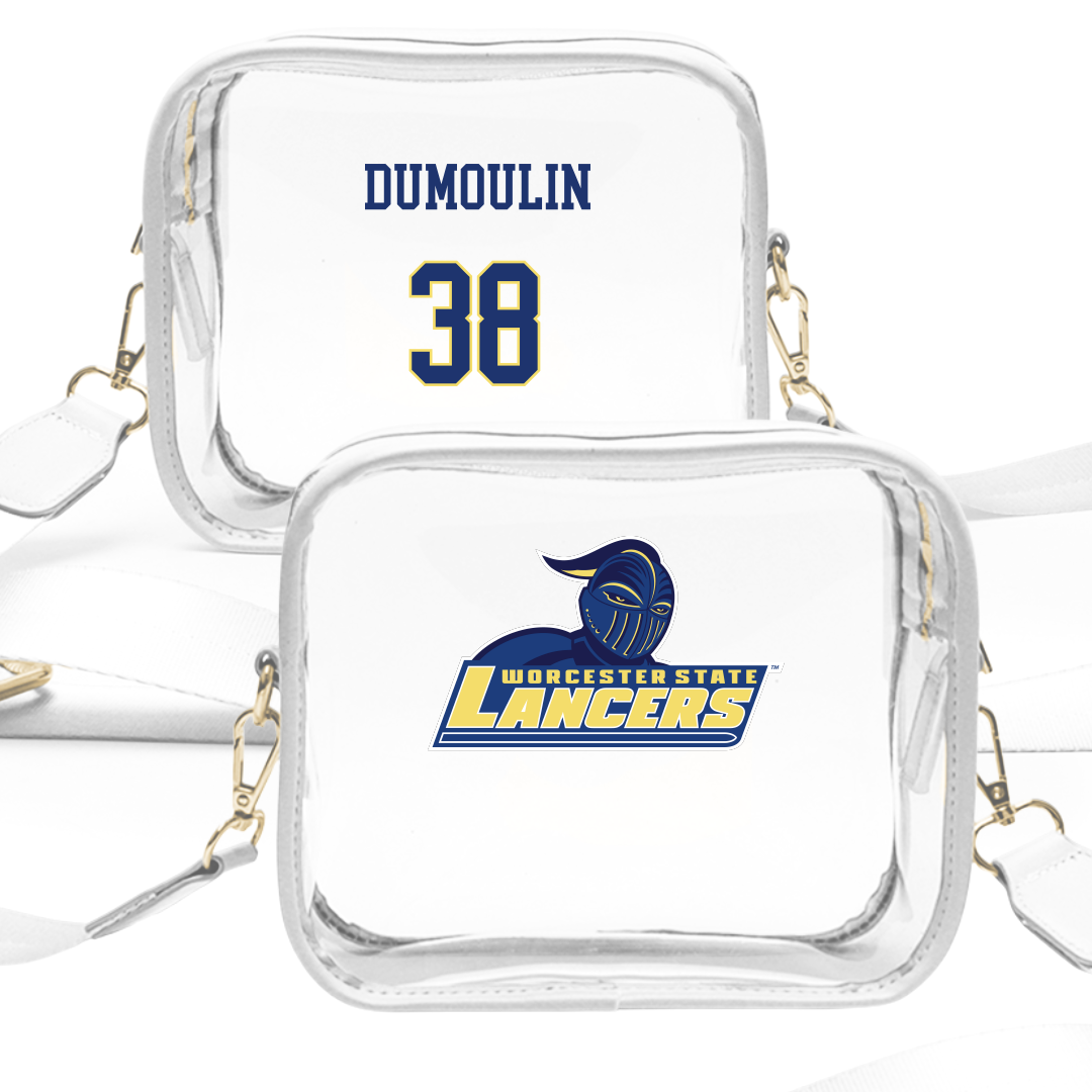 Worcester State University Football White Clear Stadium Bag - #38 Seba Dumoulin