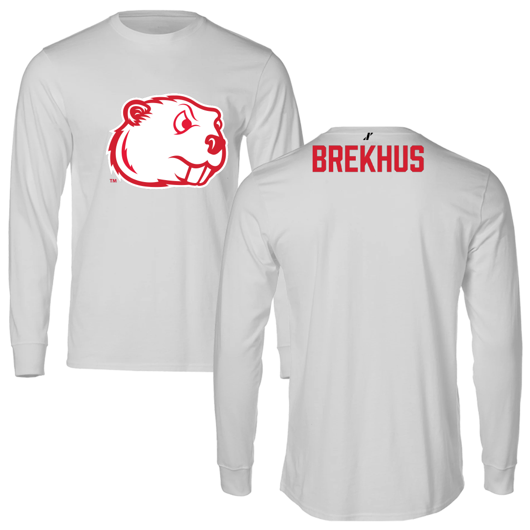 Minot State University Wrestling (W) Light Gray Performance Long Sleeve - Raine Brekhus