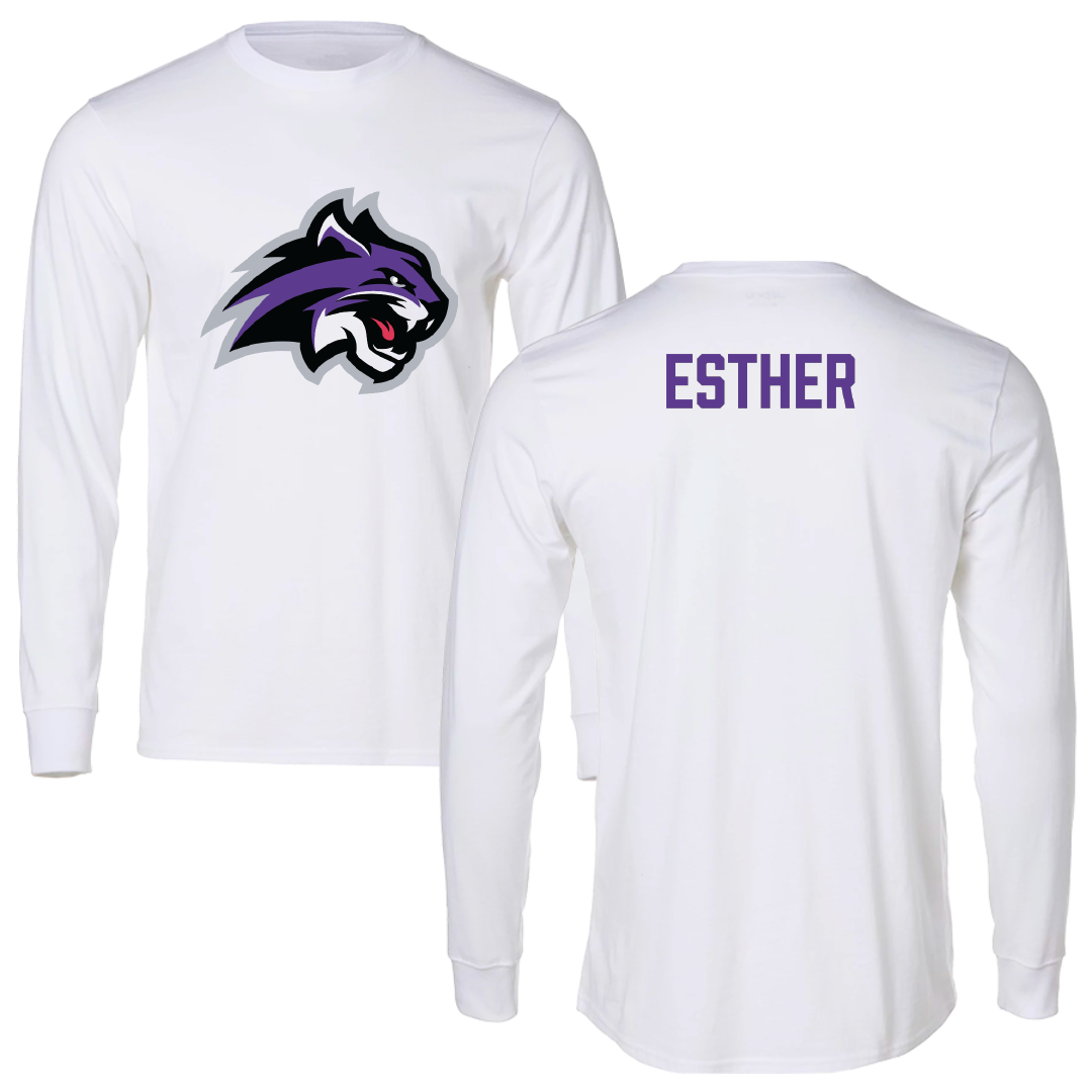 Wiley University Basketball White Performance Long Sleeve - Danitri Esther