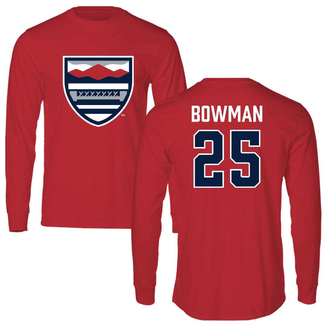 New England College Soccer Red Performance Long Sleeve - #25 Madison Bowman