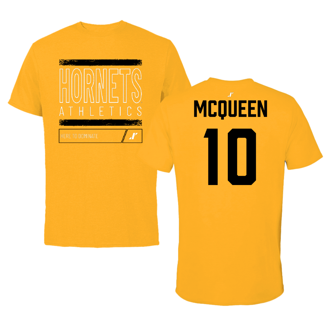 Alabama State University Volleyball (W) Gold Dominate Tee - #10 Madisynne McQueen