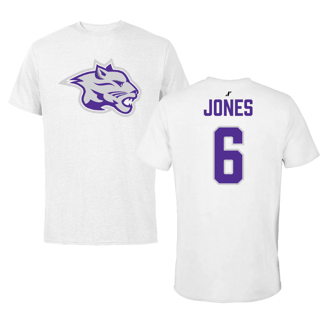 Young Harris College Softball White Performance Tee - #6 Lilly Jones
