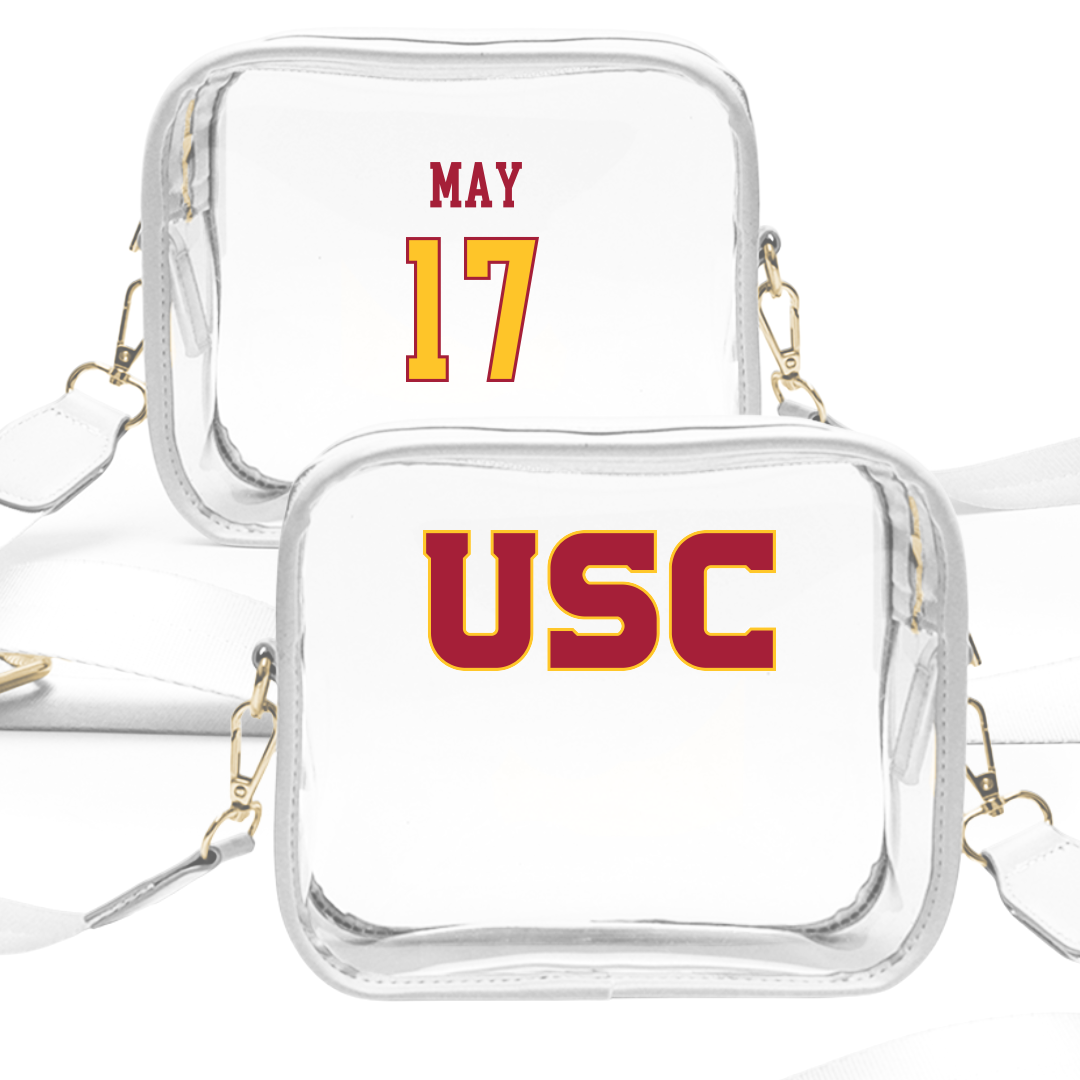 University of Southern California Lacrosse (W) White Clear Stadium Bag - #17 Skylar May