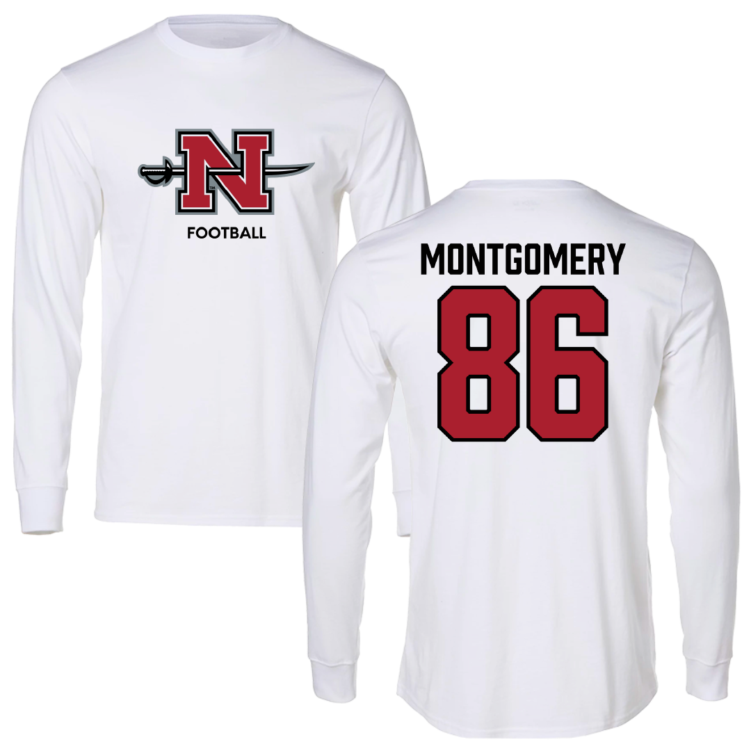 Nicholls State University Football White Long Sleeve - #86 Ty Montgomery