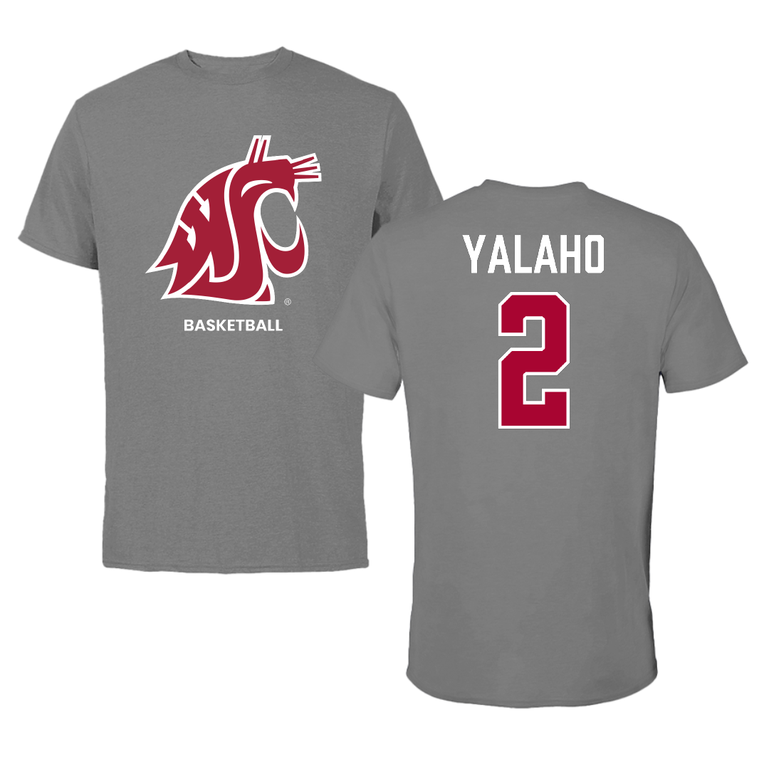 Washington State University Basketball (M) Dark Gray Tee - #2 Eemeli Yalaho