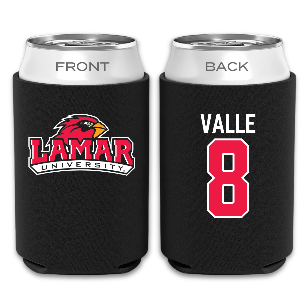 Lamar University Softball Black Can Cooler - #8 Makayla Valle