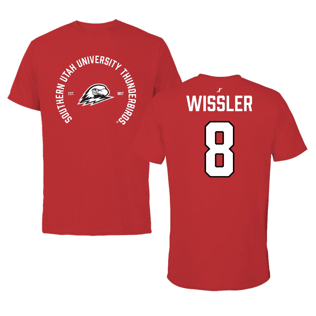 Southern Utah University Football Red General Tee - #8 Braedon Wissler