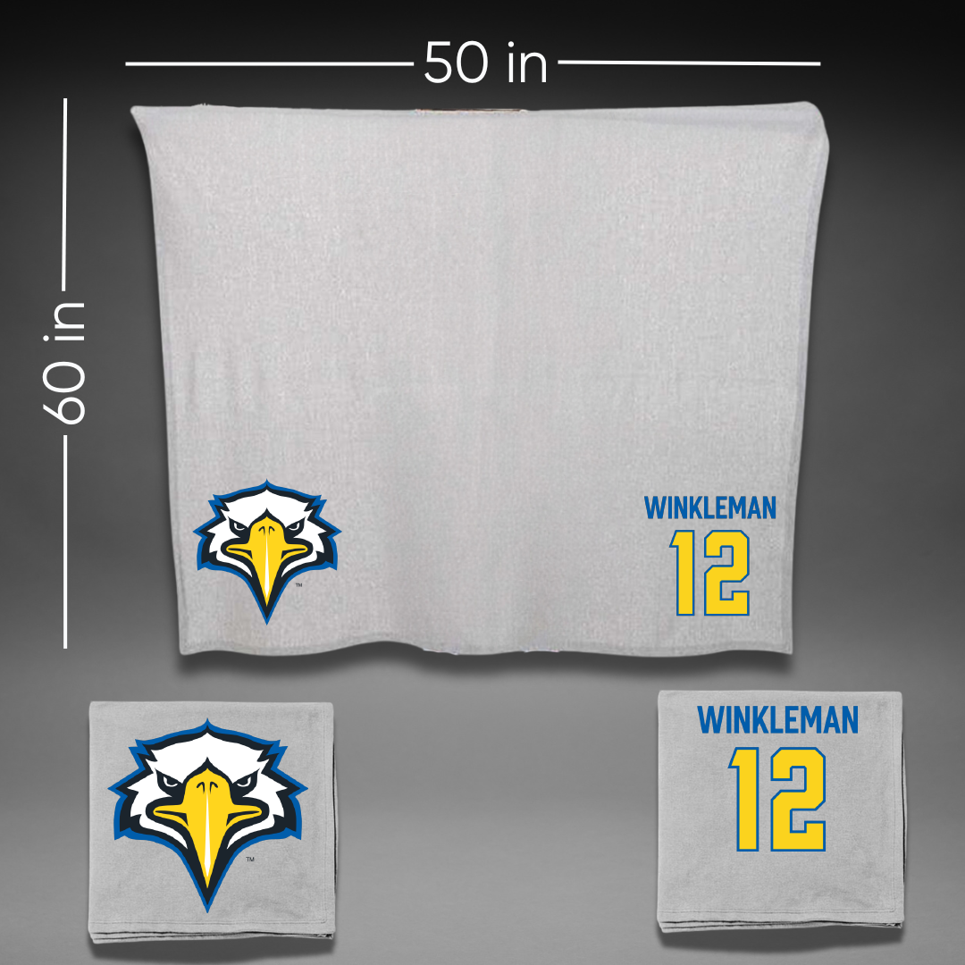 Morehead State University Basketball (M) Gray Blanket - #12 Jace Winkleman