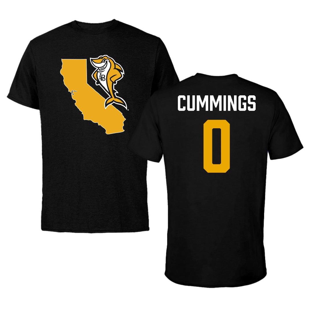 Long Beach State University Basketball Black State Tee - #0 Lauren Cummings